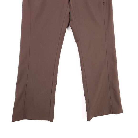 Patagonia Mystery Pants Flat Front Wide Leg Polyester Womens 8 Brown - Picture 7 of 14